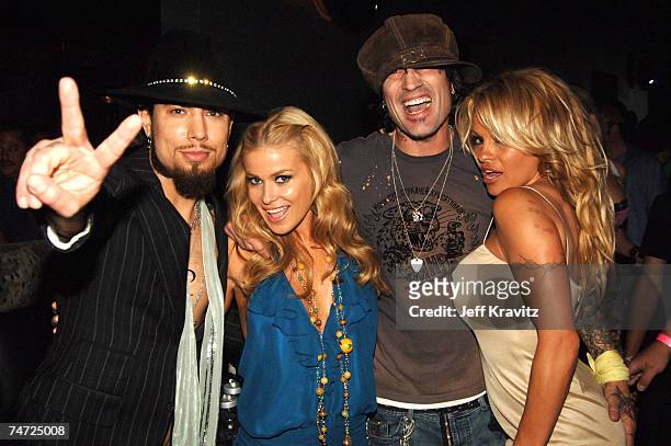 Dave Navarro, Carmen Electra, Tommy Lee and Pamela Anderson at the Rokbar Hollywood Launch Party - Inside at Rokbar in Los Angeles, California.