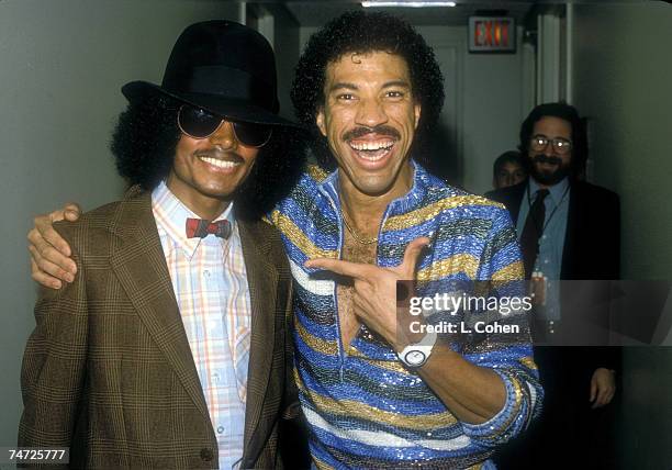 Michael Jackson and Lionel Richie at the Various in Los Angeles, California