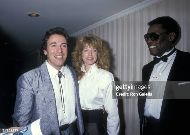 Bruce Springsteen, Julianne Phillips and Guest at the Waldorf Astoria Hotel in New York City, New York