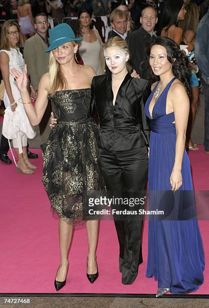 Cameron Diaz, Drew Barrymore and Lucy Liu at the The Odeon Leicester Square in London, United Kingdom.