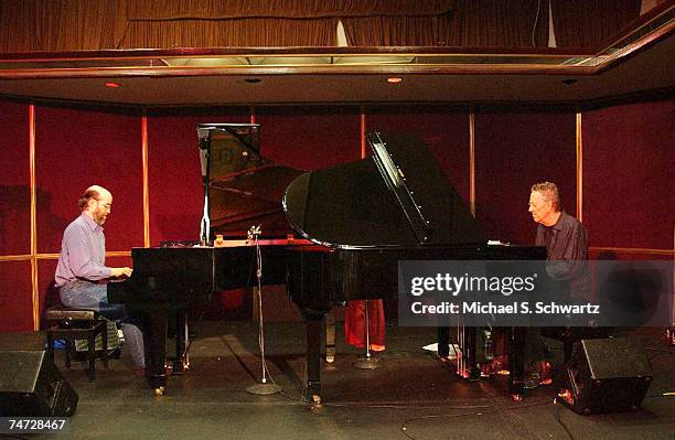 George Winston and Ray Manzarek at the SIR Rehearsal Studios in Hollywood, California