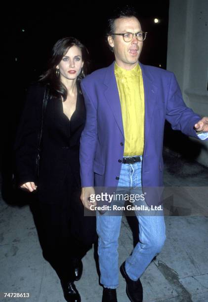 Courteney Cox and Michael Keaton at the Mayan Theater in Los Angeles, California