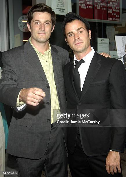 Michael Showalter and Justin Theroux at the The IFC Theater in New York City, New York
