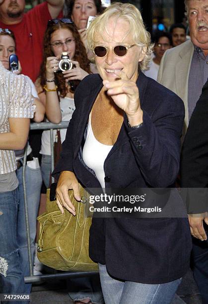 Glenn Close at the NBC Benefit Special to Aid Victims of Hurricane Katrina - Arrivals - September 2, 2005 at NBC Studios in New York City, New York.