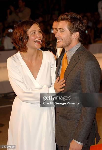 Maggie Gyllenhaal and Jake Gyllenhaal at the Palazzo del Cinema in Venice Lido, Italy.