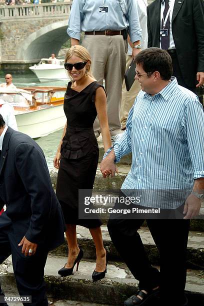 Sienna Miller and Oliver Platt in Venice Lido, Italy.