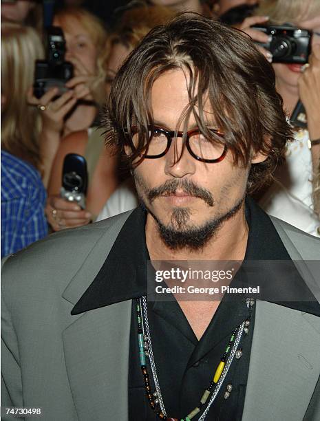 Johnny Depp at the Visa Screening Room in Toronto, Canada.