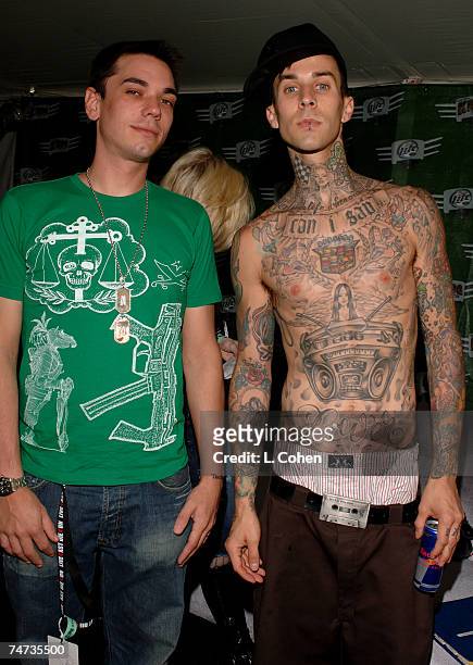 And Travis Barker at the Hyndai Pavilion at GlenHelen in Devore, California