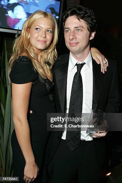 Mandy Moore and Zach Braff at the Hollywood Roosevelt Hotel in Hollywood, California