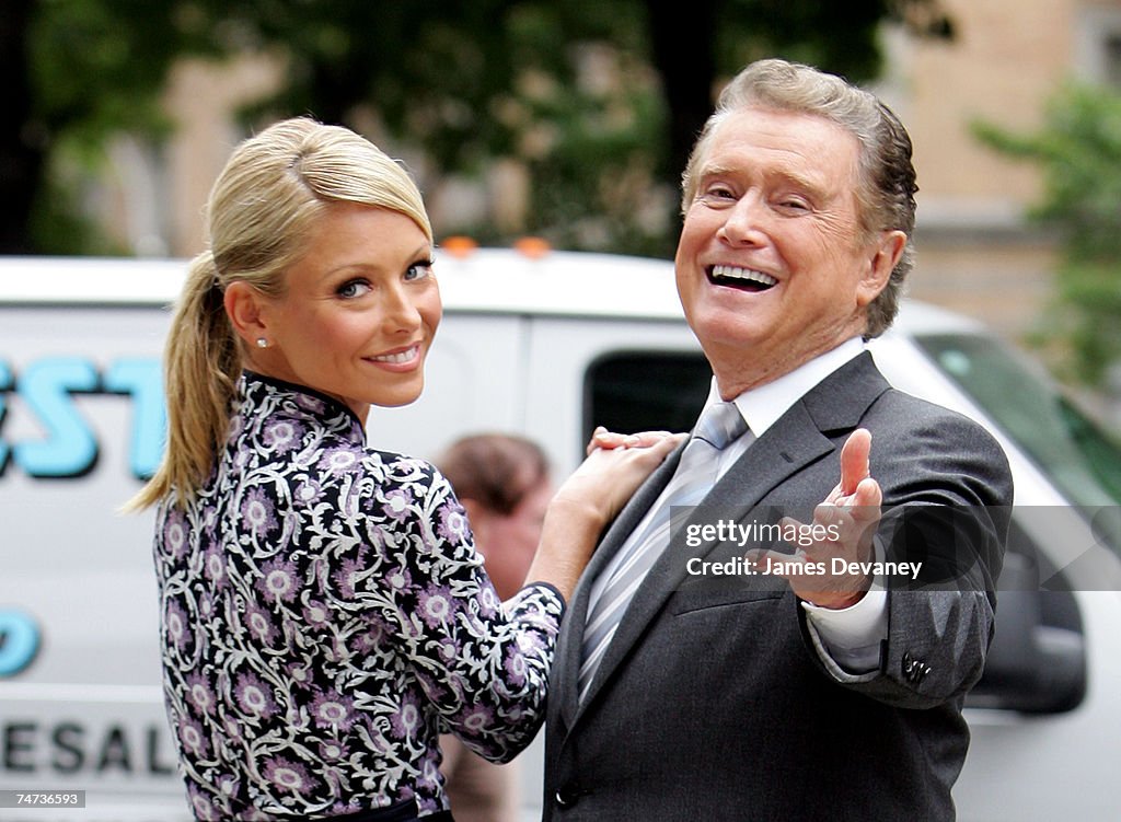 Kelly Ripa and Regis Philbin at the Upper West Side in New York City