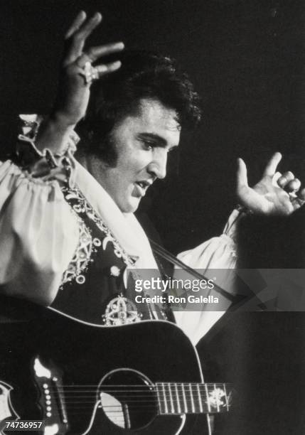 Elvis Presley at the Nassau Coliseum in Uniondale, New York