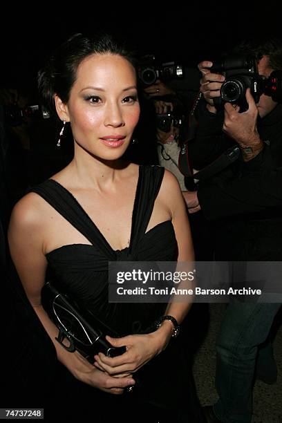 Lucy Liu at the Grand Palais in Paris, France.