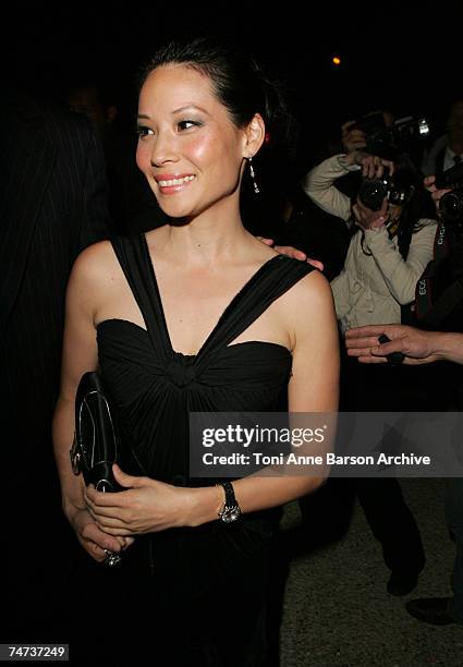 Lucy Liu at the Grand Palais in Paris, France.