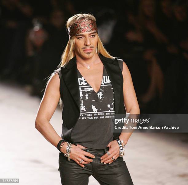 John Galliano, designer at the Grand Palais in Paris, France.