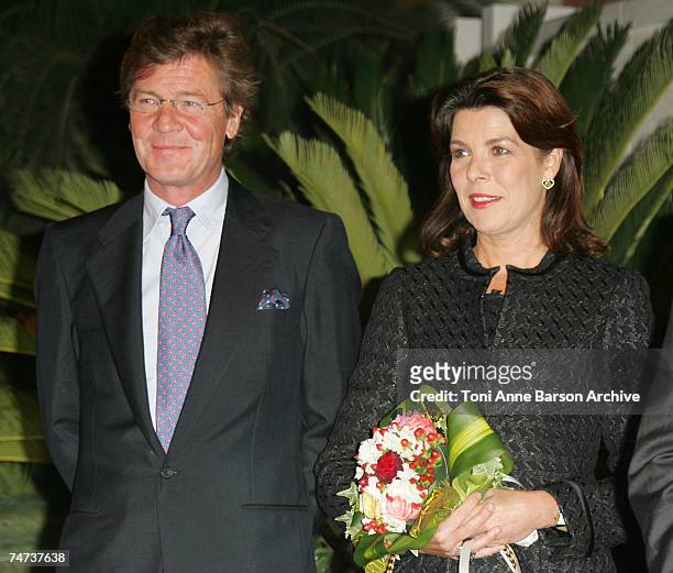 Ernst August of Hanover and Princess Caroline of Hanover at the Monte Carlo Bay Hotel & Resort in Monte Carlo, Monaco.