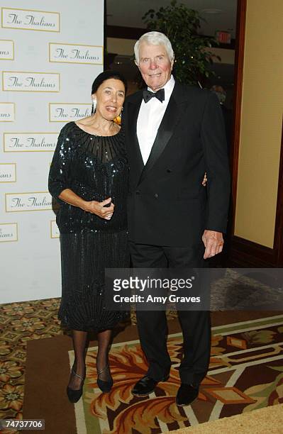 Peter Graves and wife at the The Hyatt Regency Century Plaza Hotel in Century City, California