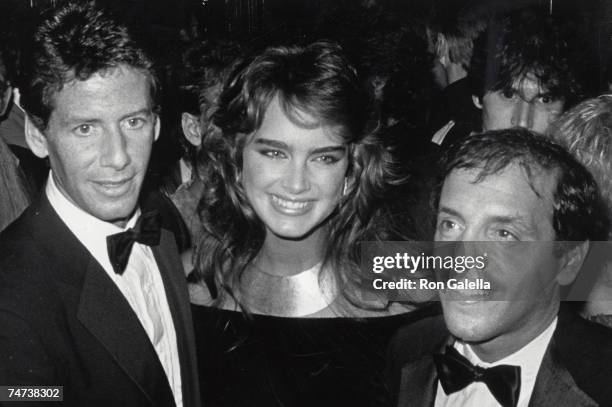 Calvin Klein, Brooke Shields and Steve Rubell at the Studio 54 in New York City, New York