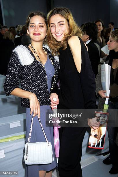 Marion Cotillard, Julie Gayet at the Front Row Grand Palais in Paris, France.