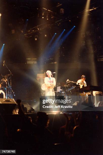 Phil Collins & Tony Banks of Genesis at the Genesis in 1981 Concert at The Spectrum in Philadelphia, Pennsylvania.