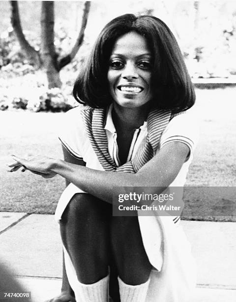 Diana Ross 1975 at the Music File Photos 1970's in Various Cities,