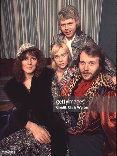 Abba 1975 during Abba File Photos in London, United Kingdom.