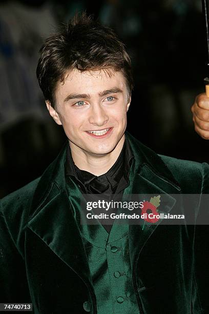 Daniel Radcliffe at the "Harry Potter and the Goblet of Fire" World Premiere - Arrivals at Odeon Leicester Square in London.