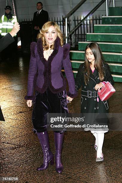 Madonna and Lourdes at the "Harry Potter and the Goblet of Fire" World Premiere - Arrivals at Odeon Leicester Square in London.