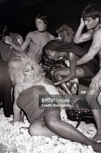 Grace Jones and Divine at the Xenon Disco in New York City, New York