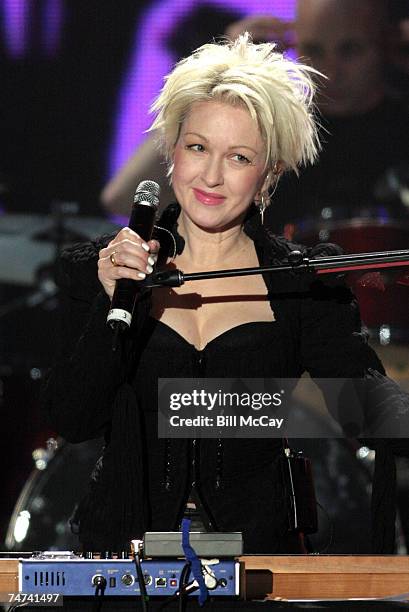 Cyndi Lauper at the Trump Taj Mahal in Atlantic City, New Jersey