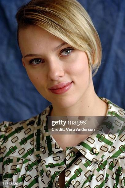 Scarlett Johansson during "Match Point" Press Conference with Woody Allen and Scarlett Johansson at the Waldorf Astoria Hotel in New York, New York,...