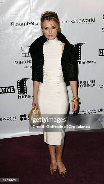 Keira Knightley at the The 2005 British Independent Film Awards - Inside Arrivals at Hammersmith Palais in London.