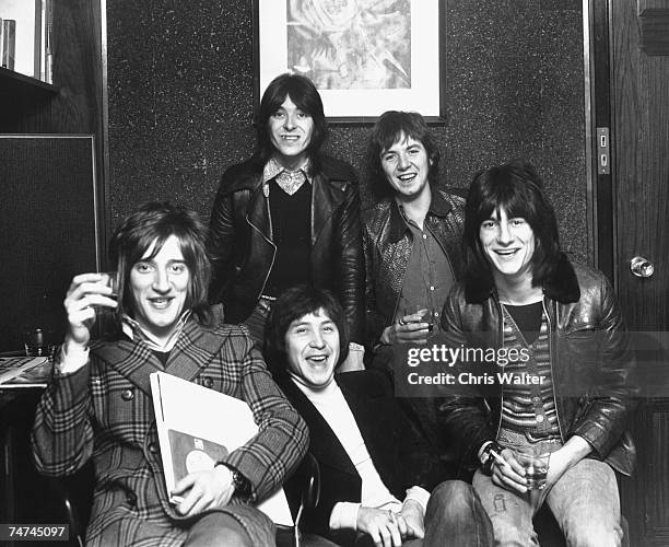 Rod Stewart 1974 in The Faces with Ron Wood, Ian McLagan, Ronnie Lane and Kenny Jones during Rod Stewart & The Faces File Photos in Los Angeles, ....