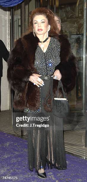 Jackie Stallone at the London Television Studios in London, United Kingdom.