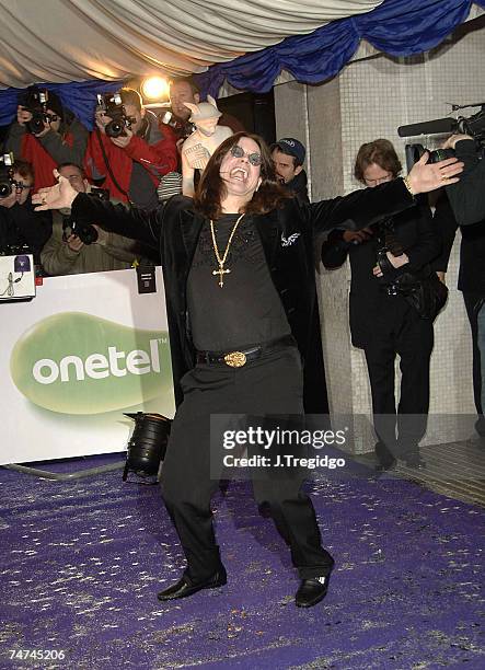 Ozzy Osbourne at the London Television Studios in London, United Kingdom.