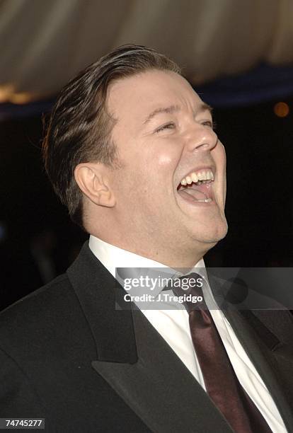 Ricky Gervais at the London Television Studios in London, United Kingdom.