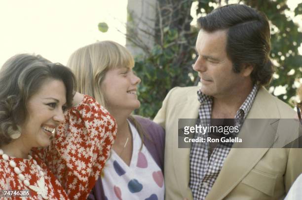 Natalie Wood, Robert Wagner, and Daughter Katie Wagner at the in Malibu, California