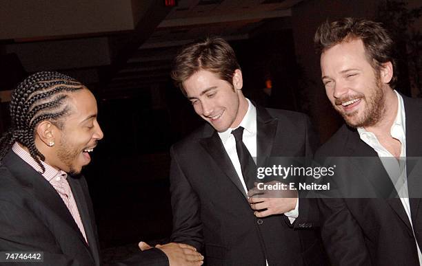Chris 'Ludacris' Bridges, Jake Gyllenhaal and Peter Sarsgaard at the Palm Springs Convention Center in Palm Springs, California