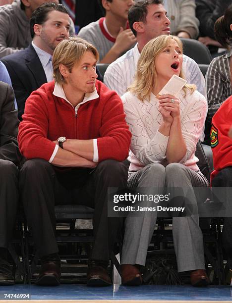 Alan Wyse and Kim Cattrall at the Madison Square Garden in New York City, New York