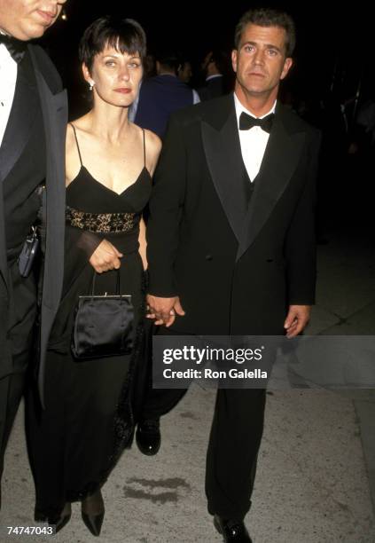 Mel Gibson and Wife Robyn Moore at the Morton's Restaurant in West Hollywood, California