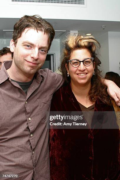 Justin Kirk of "Weeds" with "Weeds" Executive Producer, Jenji Kohan at the Luxe Hotel in Beverly Hills, California