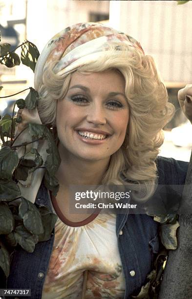 Dolly Parton 1977 during Dolly Parton File Photos in London, California.