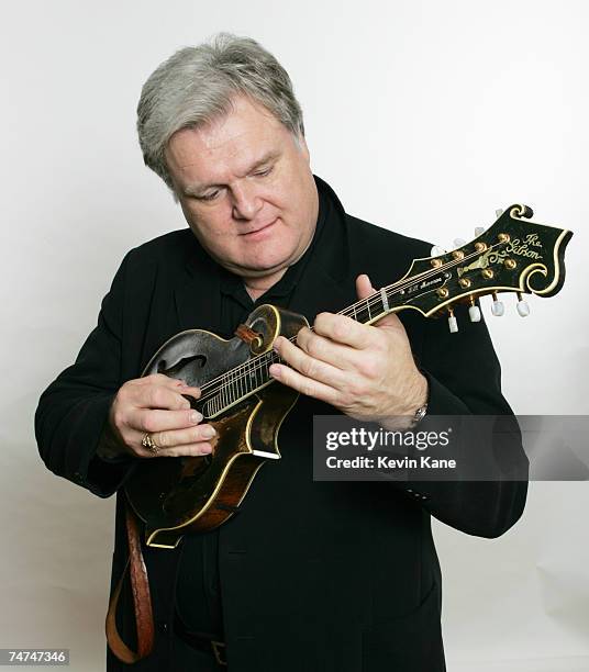 Ricky Skaggs with the vintage Bill Monroe's famous 1923 Gibson Lloyd Loar F5 mandolin, backstage at the Wildhorse Saloon-Sound & Speed weekend....