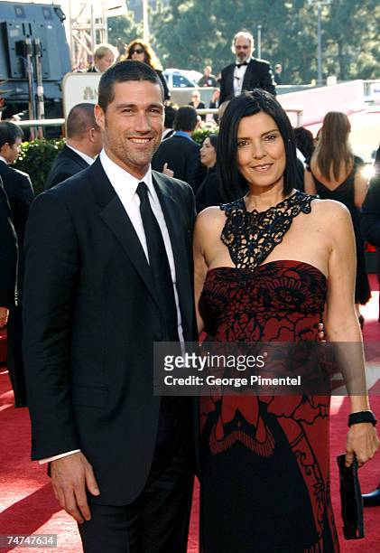 Matthew Fox and wife, Margherita Ronchi at the Beverly Hilton Hotel in Beverly Hills, California