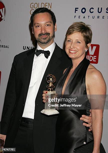 James Mangold and Cathy Konrad, winners of Best Motion Picture - Musical or Comedy for "Walk the Line" at the Beverly Hilton Hotel in Beverly Hills,...
