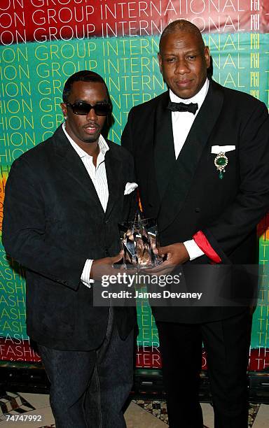 Sean "P. Diddy" Combs and Andre Leon Talley at the Cipriani 42nd Street in New York City, New York