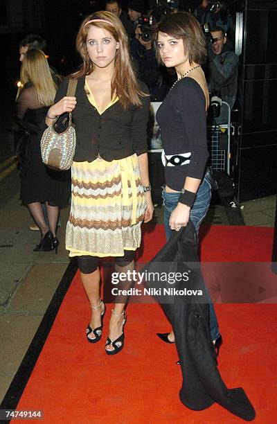 Peaches Geldof and Pixie Geldof at the "Derailed" London Premiere - Arrivals at Curzon Mayfair in London.