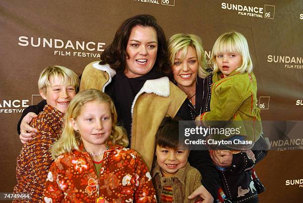 Parker, Rosie O'Donnell, Wife Kelli O'Donnell, Blake and Vivi at the Eccles in Park City, Utah
