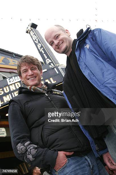 Philip Winchester, actor and Allen Wolf, writer/director/producer at the in Park City, Utah