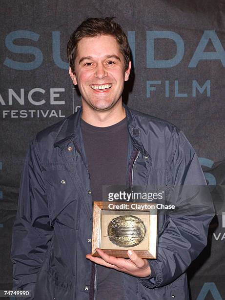 Christopher Quinn, director of "God Grew Tired of Us" and winner of the Grand Jury Prize for Documentary at the Racquet Club in Park City, Utah