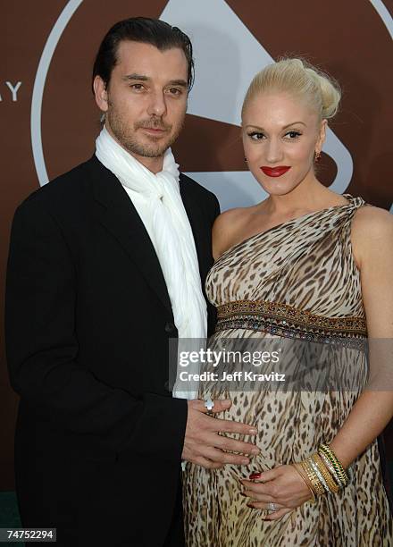 Gavin Rossdale and Gwen Stefani at the The 48th Annual GRAMMY Awards - Green Carpet at Staples Center in Los Angeles, California.